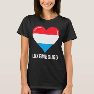 Patriotisches Herz Luxemburg Flag Retro gestört T-Shirt