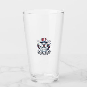 Patriotisches Huhn 4. Juli Feier T-Shirt Des Glas