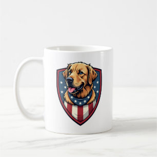 Patriotisches Hund Papa Golden Retriever Gravur Sh Kaffeetasse