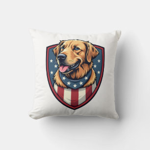 Patriotisches Hund Papa Golden Retriever Gravur Sh Kissen
