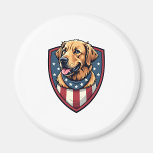 Patriotisches Hund Papa Golden Retriever Gravur Sh Magnet