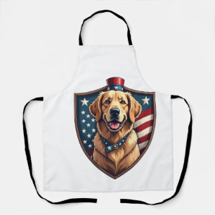 Patriotisches Hund Papa Golden Retriever Gravur Sh Schürze