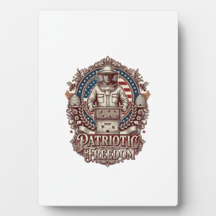 Patriotisches Imker-Vektorgrafik-T-Shirt Fotoplatte