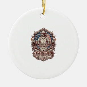 Patriotisches Imker-Vektorgrafik-T-Shirt Keramik Ornament