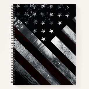 Patriotisches industrielles amerikanisches Flaggen Notizbuch