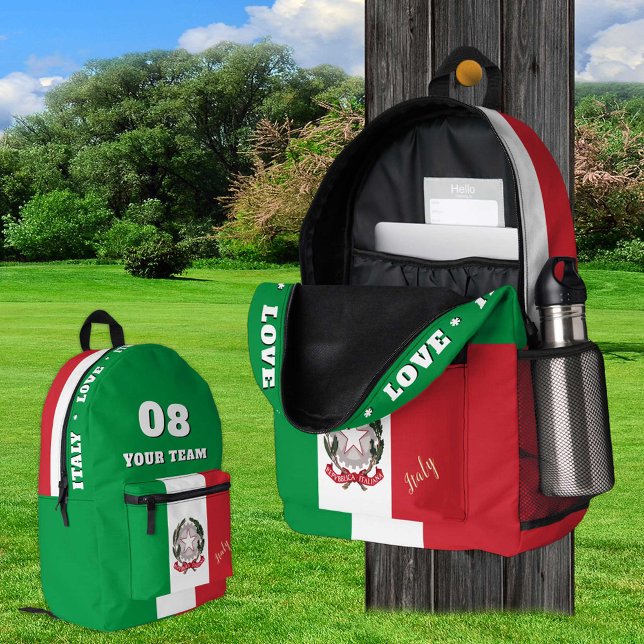 Patriotisches Italien, Team-Beutel, Name, italieni Bedruckter Rucksack (Von Creator hochgeladen)