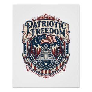 Patriotisches Kabinen-Wochenende-Vektorgrafik-T-Sh Poster