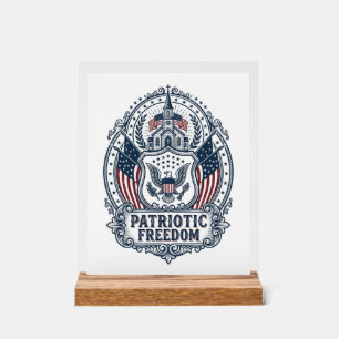 Patriotisches Kirchenlager-Vektorgrafik-T-Shirt Acrylschild
