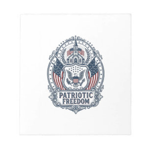 Patriotisches Kirchenlager-Vektorgrafik-T-Shirt Notizblock