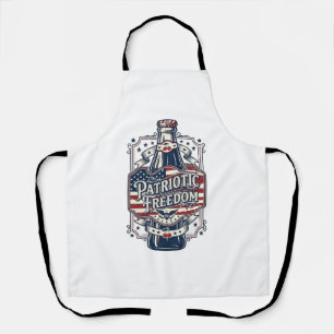 Patriotisches Kirsch-Cola Retro-Vektorgrafik-T-Shi Schürze