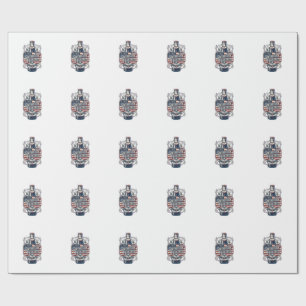 Patriotisches Kirsch-Soda Retro-Vector-Grafik-T-Sh Geschenkpapier