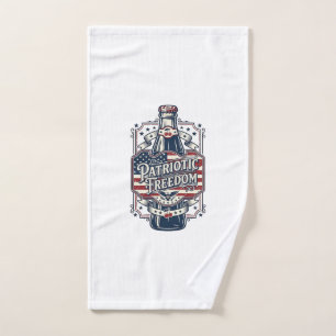 Patriotisches Kirsch-Soda Retro-Vector-Grafik-T-Sh Handtuch