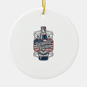 Patriotisches Kirsch-Soda Retro-Vector-Grafik-T-Sh Keramik Ornament