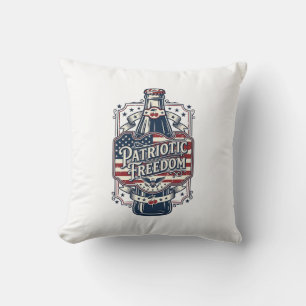 Patriotisches Kirsch-Soda Retro-Vector-Grafik-T-Sh Kissen