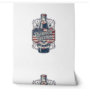 Patriotisches Kirsch-Soda Retro-Vector-Grafik-T-Sh Tapete