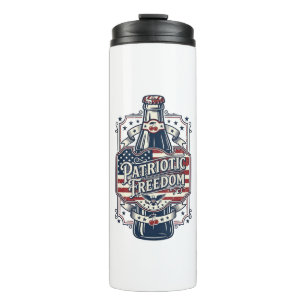 Patriotisches Kirsch-Soda Retro-Vector-Grafik-T-Sh Thermosbecher