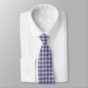 Patriotisches Klassisches Navy Blau Gingham Karo Krawatte