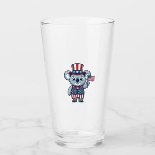 Patriotisches Koala-Vektor-Vintage-Shirt-Design_1 Glas