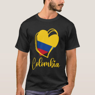 Patriotisches Kolumbien Süßes Herz Kolumbianische T-Shirt