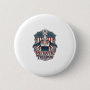 Patriotisches Krankenpfleger-Vektorgrafik-T-Shirt_ Button