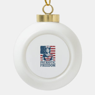 Patriotisches Krankenpfleger-Vektorgrafik-T-Shirt Keramik Kugel-Ornament