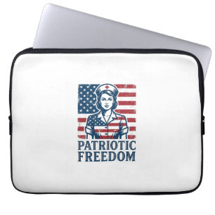 Patriotisches Krankenpfleger-Vektorgrafik-T-Shirt Laptopschutzhülle