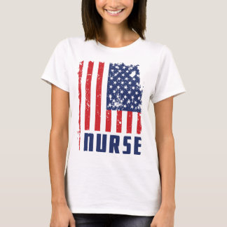 PATRIOTISCHES KRANKENSCHWESTER-USA-FLAGGEN-T-SHIRT T-Shirt