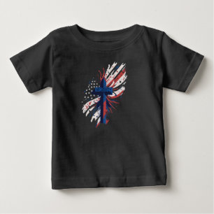 "Patriotisches Kreuz - Feiern mit Stolz und Tradit Baby T-shirt
