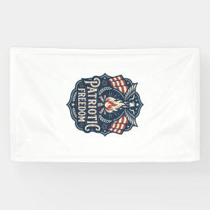 Patriotisches Lagerfeuer Nacht Vektorgrafik T-Shir Banner