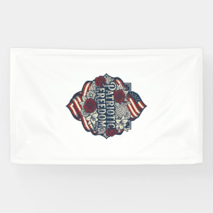 Patriotisches Landhausgarten-Vektorgrafik-T-Shirt_ Banner