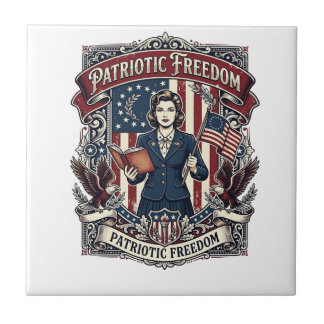 Patriotisches Lehrer Vektorgrafik T-Shirt_1 Fliese