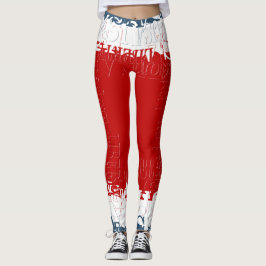 Patriotisches Liberty Square Rot Weiß & Blau Leggings