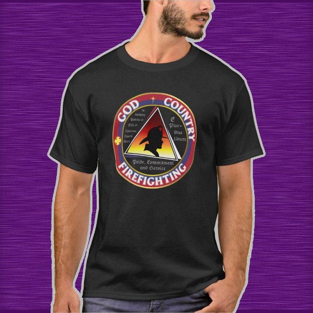 Patriotisches Logo des "Country Firefight Circle" T-Shirt (Von Creator hochgeladen)