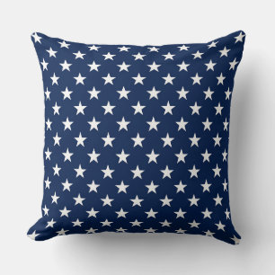 Patriotisches Marineblau USA-Flaggen-Sternenmuster Kissen
