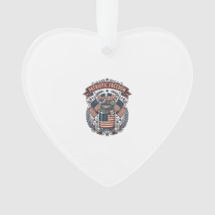 Patriotisches Mason-Glas Landleben Ornament