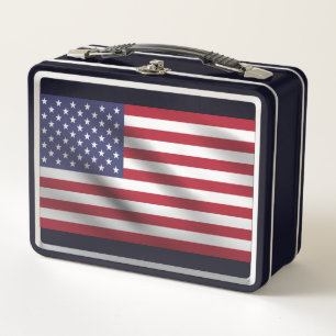Patriotisches Metall - Amerikanische Flagge Lunchb Brotdose