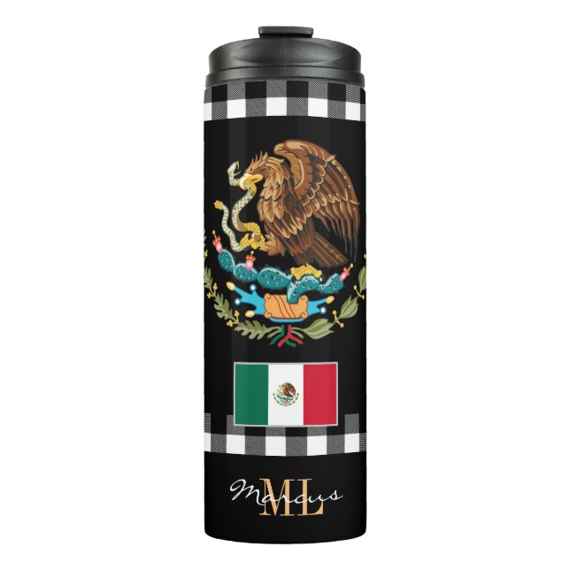 Patriotisches Mexiko reist Mug, mexikanische Flagg Thermosbecher (Vorderseite)