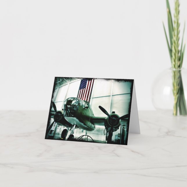 Patriotisches militärisches Flugzeug des Zweiten W Karte (Vorderseite)