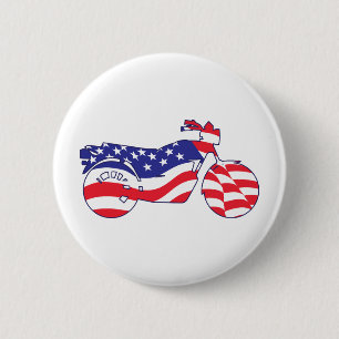 Patriotisches Motorrad Button