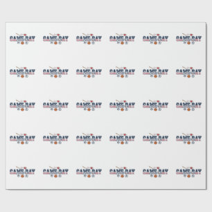 Patriotisches Multi-Sport-Spieltag-Saison Amerikan Geschenkpapier