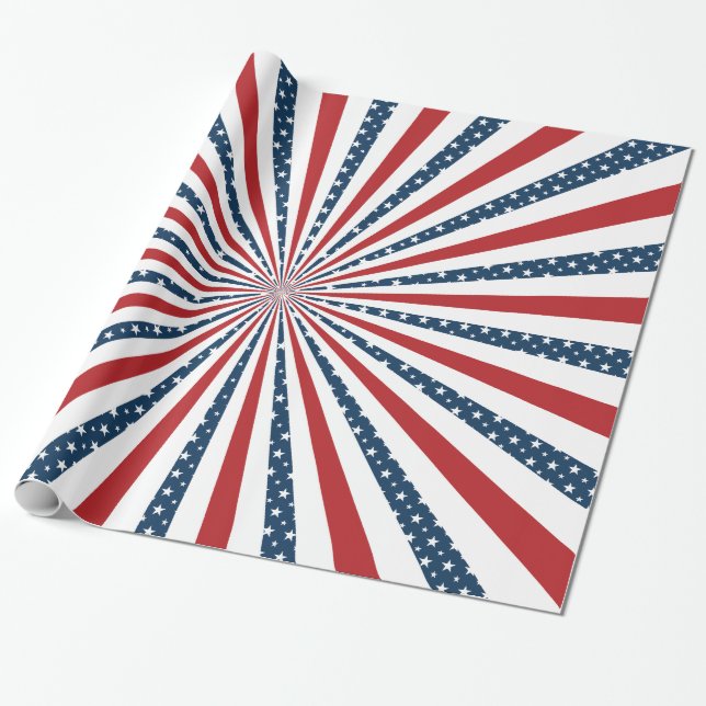 Patriotisches Muster Geschenkpapier (Ungerollt)