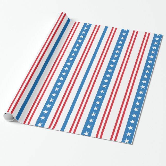 Patriotisches Muster Geschenkpapier (Ungerollt)