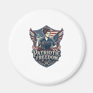 Patriotisches Näh-Mom-Vektorgrafik-T-Shirt_1 Magnet