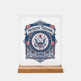 Patriotisches Nähzirkel Vektorgrafik T-Shirt Acrylschild