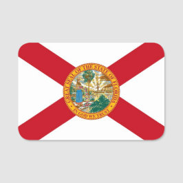 Patriotisches Namensschild mit der Flagge Floridas