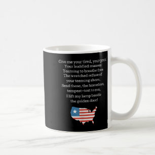 Patriotisches New Colossus Emma Lazarus Zitat Usa Kaffeetasse