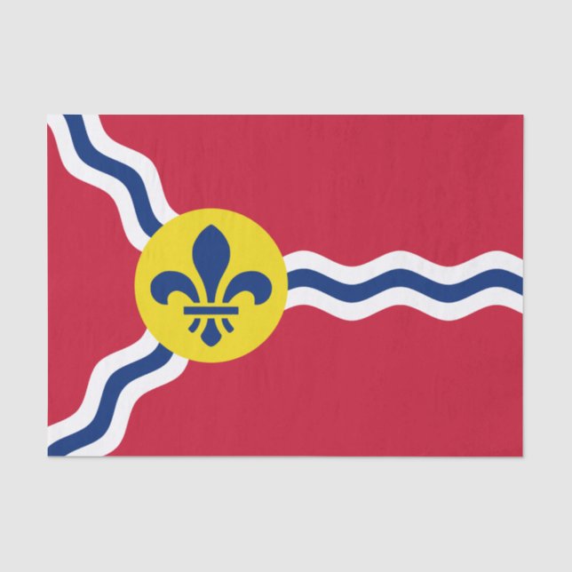 Patriotisches Papiertaschentuch, Flagge von St. Lo Seidenpapier (Vorderseite)