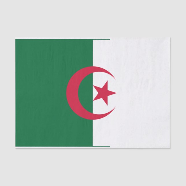 Patriotisches Papiertaschentuch mit algerischer Fl Seidenpapier (Vorderseite)
