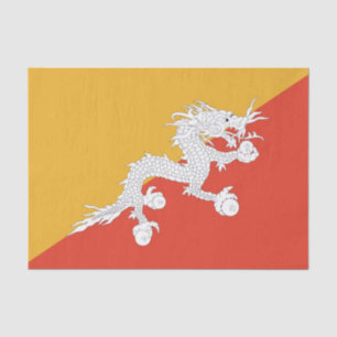 Patriotisches Papiertaschentuch mit Bhutan-Flagge Seidenpapier