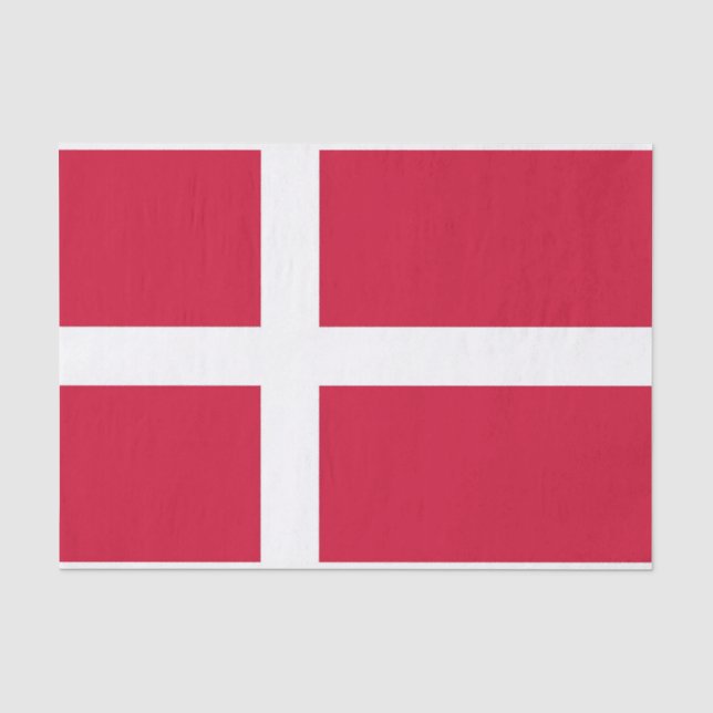 Patriotisches Papiertaschentuch mit dänischer Flag Seidenpapier (Vorderseite)